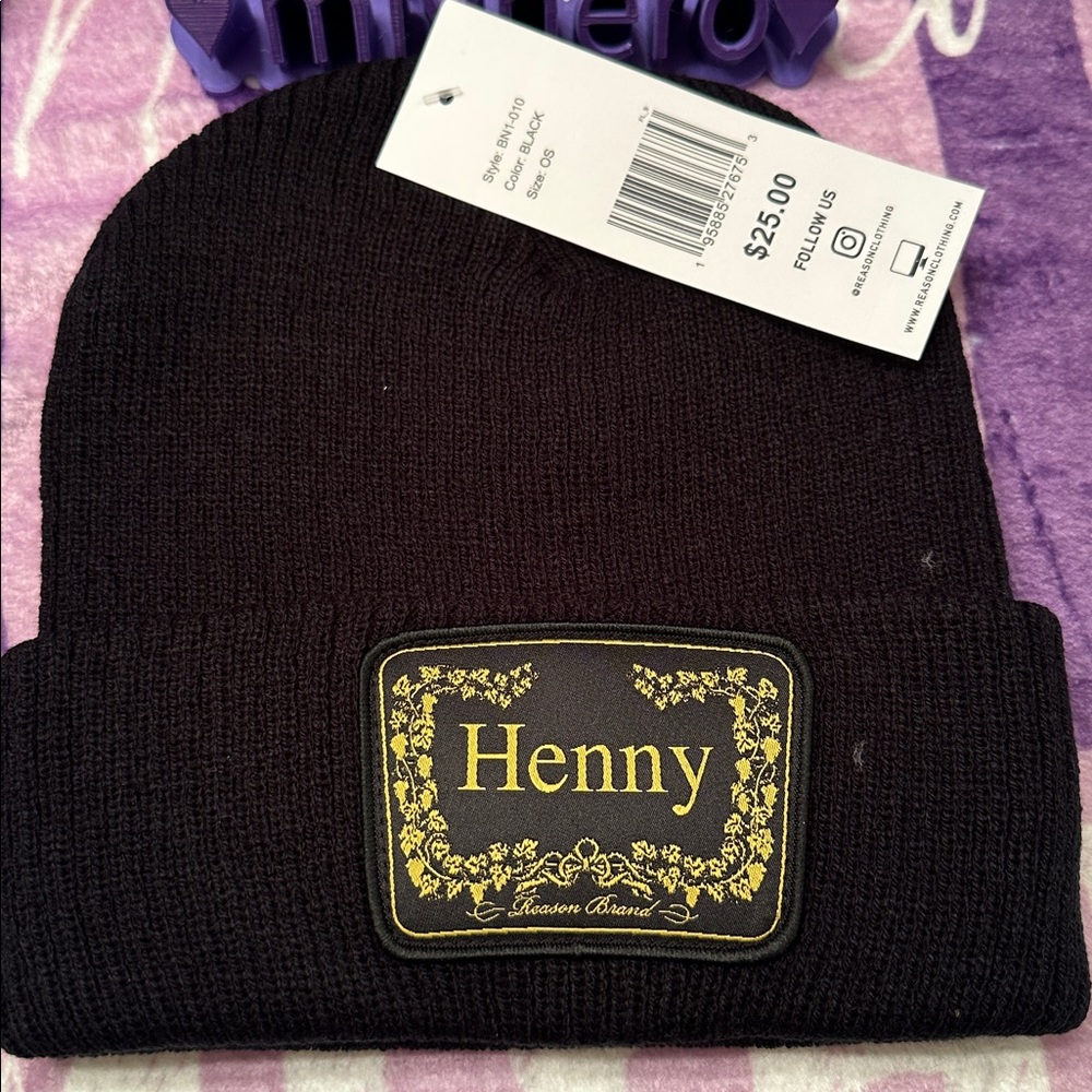 Reason brand Beanie Black Henny